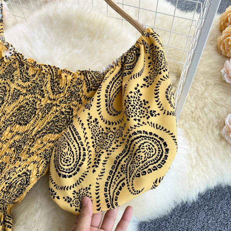 

Teeuiear Boho vintage slim square collar floral print long Dress summer elastic Women dresses beach holiday elegant tunic dress