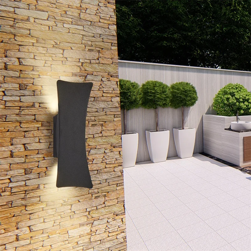 Уличное настенное бра AOSONG черное освещение для внутреннего дворика 220 В 110