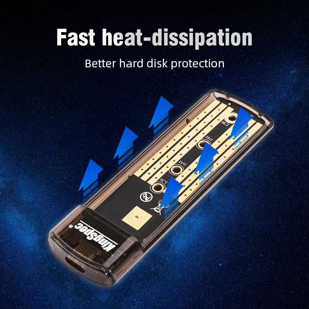 KingSpec M2 SSD чехол NVME корпус M.2 к USB Type C 3 1 адаптер для m.2 PCIE NGFF диск M ключ hdd