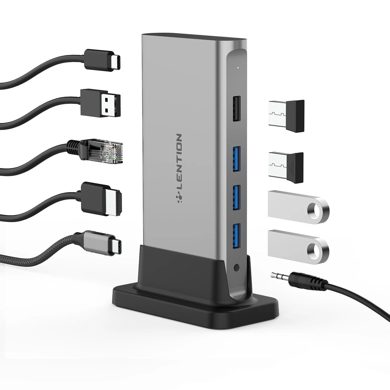 

USB-концентратор 11 в 1, USB Type C на Multi HDMI RJ45 VGA USB 3,0 2,0 с питанием (100 Вт), адаптер, док-станция для MacBook Pro, док-станция