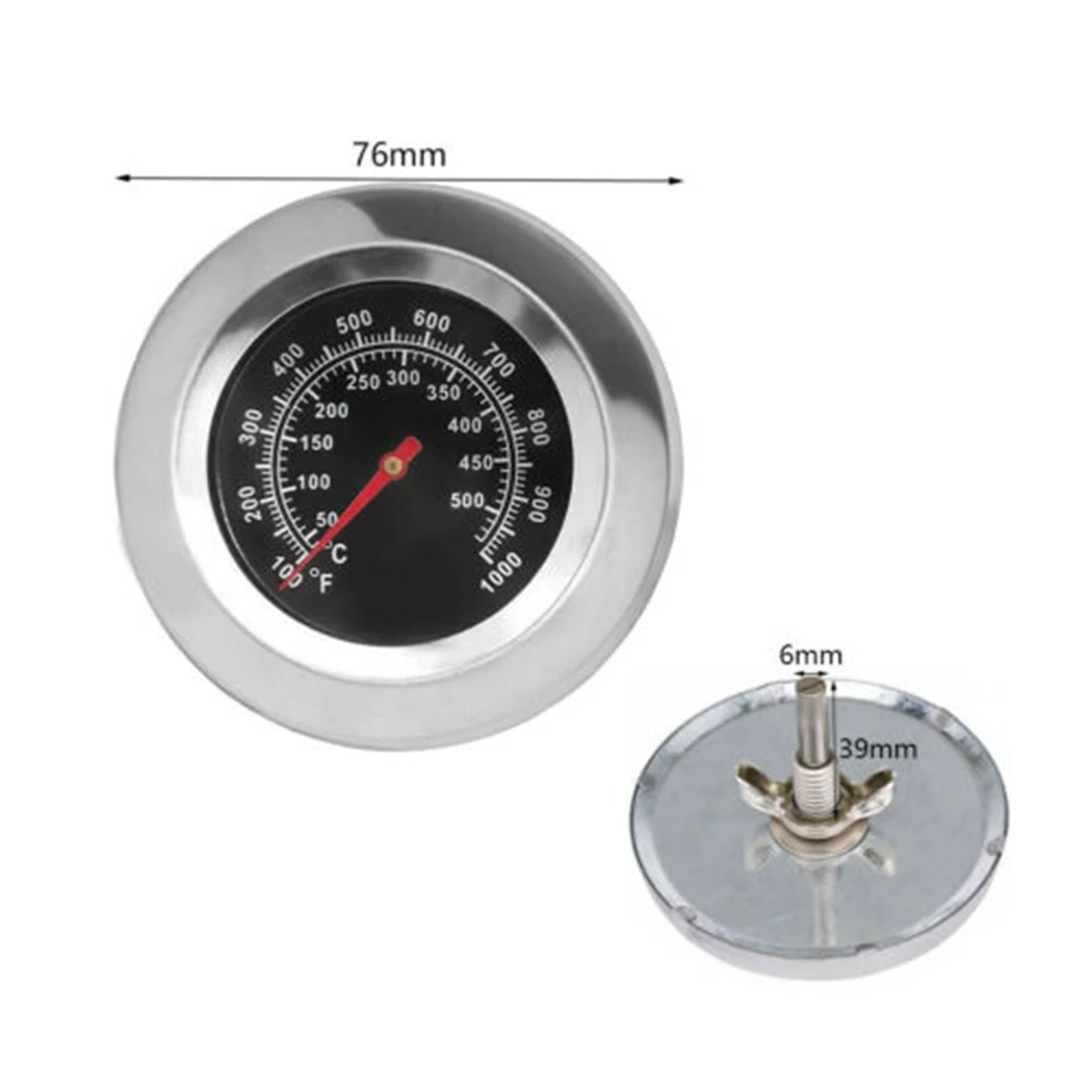 

Dia 3" Outdoor Stainless Steel BBQ Thermometer 50-500 Degree Roast Barbecue BBQ Smoker Grill Thermometer Temp Gauge