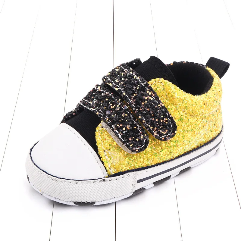 Новинка 2021 детская обувь Koovan парусиновые туфли с блестками для маленьких
