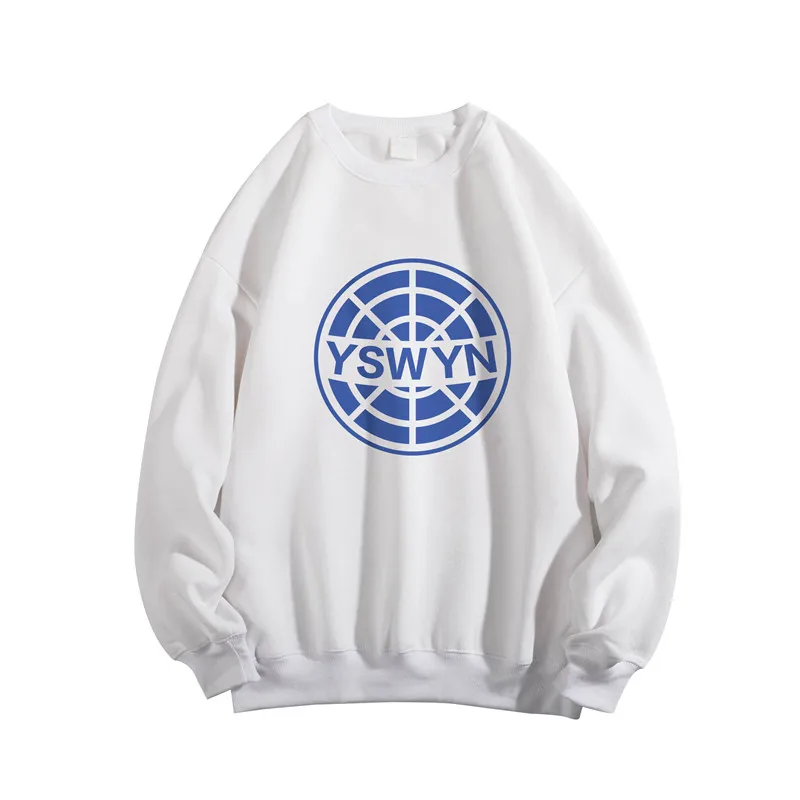 

Autumn and Winter gang feng round Neck Cashmere Printed Hoodie Male Korean Style Loose Trend Students Versatile Casual Pullover