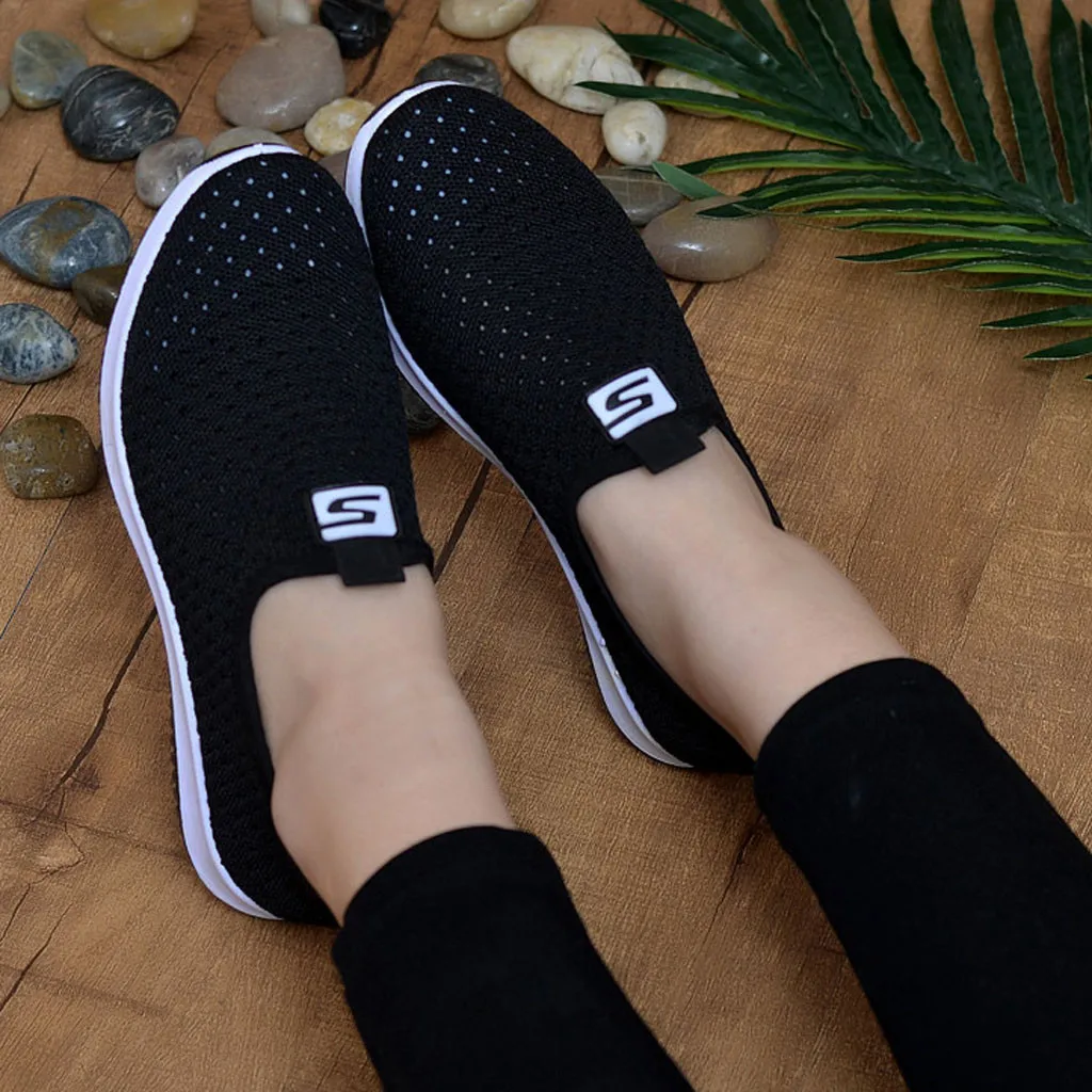 Женские и мужские кроссовки дышащие сетчатые повседневные лоферы женская обувь