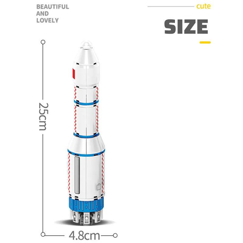 

Bao Changzheng No.6 203014 space rocket boy assembled building blocks and educational toys compatible with Lego particles.