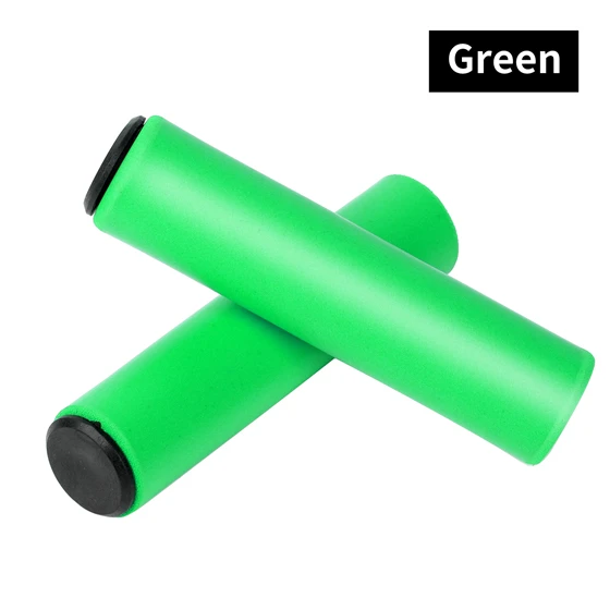 Green Ультралегкие Упоры для рук на руль велосипеда MTB силиконовые губчатые накладки на ручки противоскользящие амортизирующие мягкие ручки для велосипедного руля ручки для руля Спортивного Велосипеда - Цвет: Green