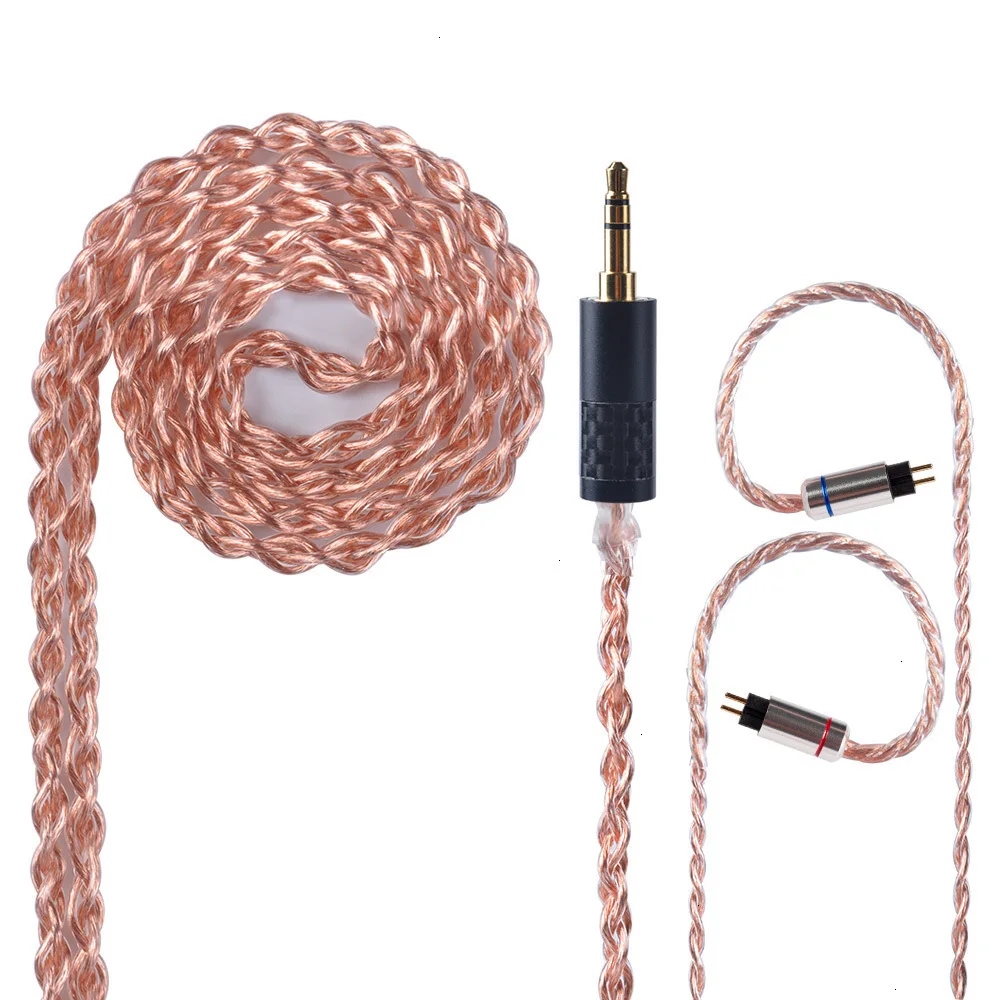 AK OFHC 24 AWG 6N высокой чистоты Медь кабель 2,5/3,5/4,4 мм балансный кабель для наушников с разъемом MMCX из Тайваня для HQ8 олова T2