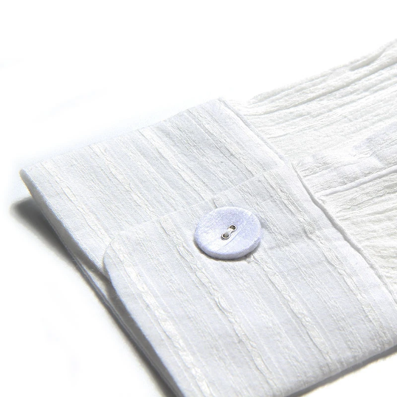 

SeeBeautiful New Spring 2021 Fashion Pleated Sexy Striped Blouse Long Sleeve Lapel Irregular Loose Shirt Women Tide Y028