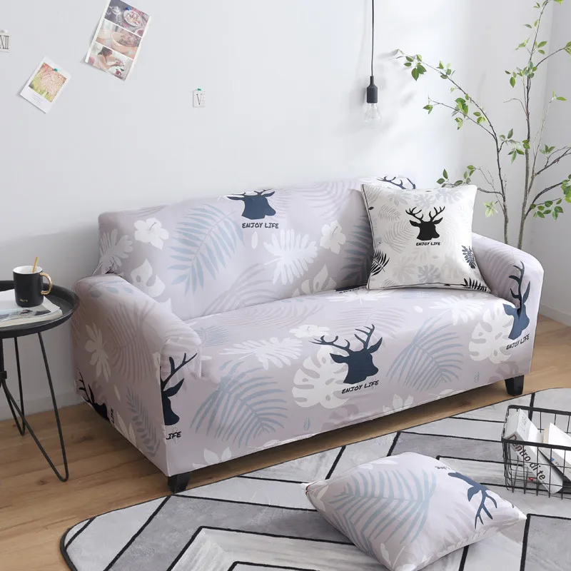 

1/2/3/4-seater Polyester/Cotton Sofa Cover All-inclusive Elastic Sectional Couch Cover Anti-dirty Sofa Covers for Living Room