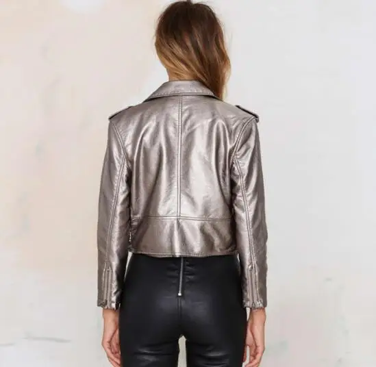 Популярная кожаная мотоциклетная куртка A16 в стиле панк модная короткая