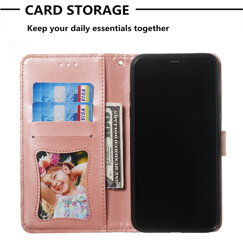 Винтажный чехол бумажник с откидной крышкой и дневником для iPhone 11 Pro 6 6s 7 8 Plus