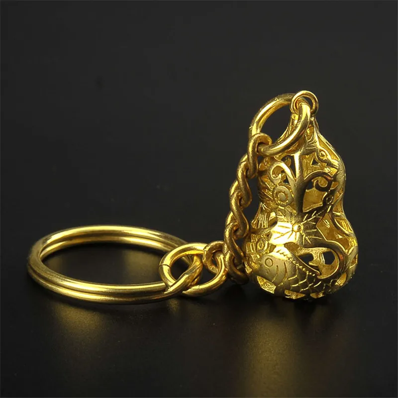 Полый брелок для ключей ручной работы из чистой латуни подвески автомобильной