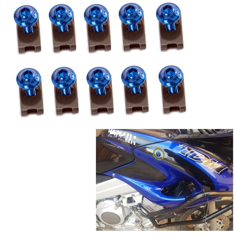 Рабочие болты для мотоцикла 6 мм 10 шт. обтекателя корпуса M6 Spire крепежные зажимы