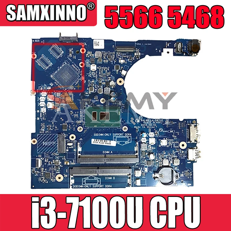 

Для Dell Inspiron 5566 5468 Материнская плата ноутбука CN-0DMD9K 0DMD9K DMD9K BAL60 LA-D871P i3-7100u DDR4 100% рабочих