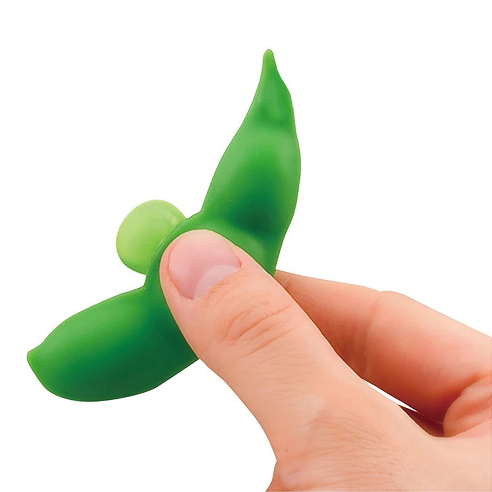 1 шт. бесконечное сжатие эдамаме Bean Pea Экспрессия цепочка для ключей украшение