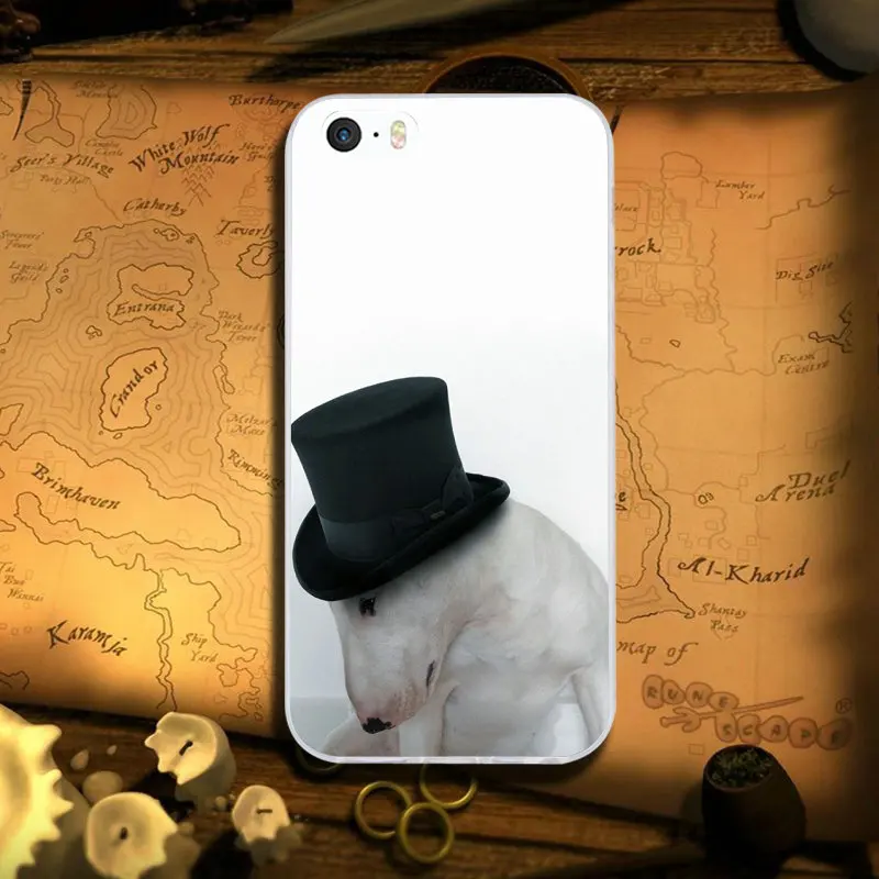 Мягкие силиконовые чехлы из ТПУ для телефонов iPhone 6, 6 S, 8 Plus, 6S Plus, 7 Plus, 4, 4S, 5, 5S, SE, 5C, X, XR, XS Max, счастливые щенки бультерьера