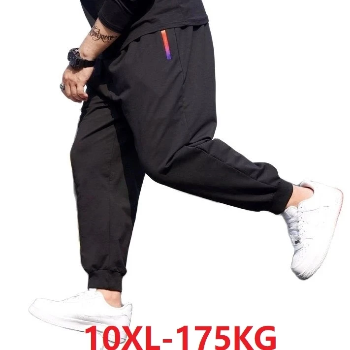 

summer autumn men sweatpants sports high street pants plus size 8XL 10XL 160kg pants elasticity oversize pants loose 64 66 68 70