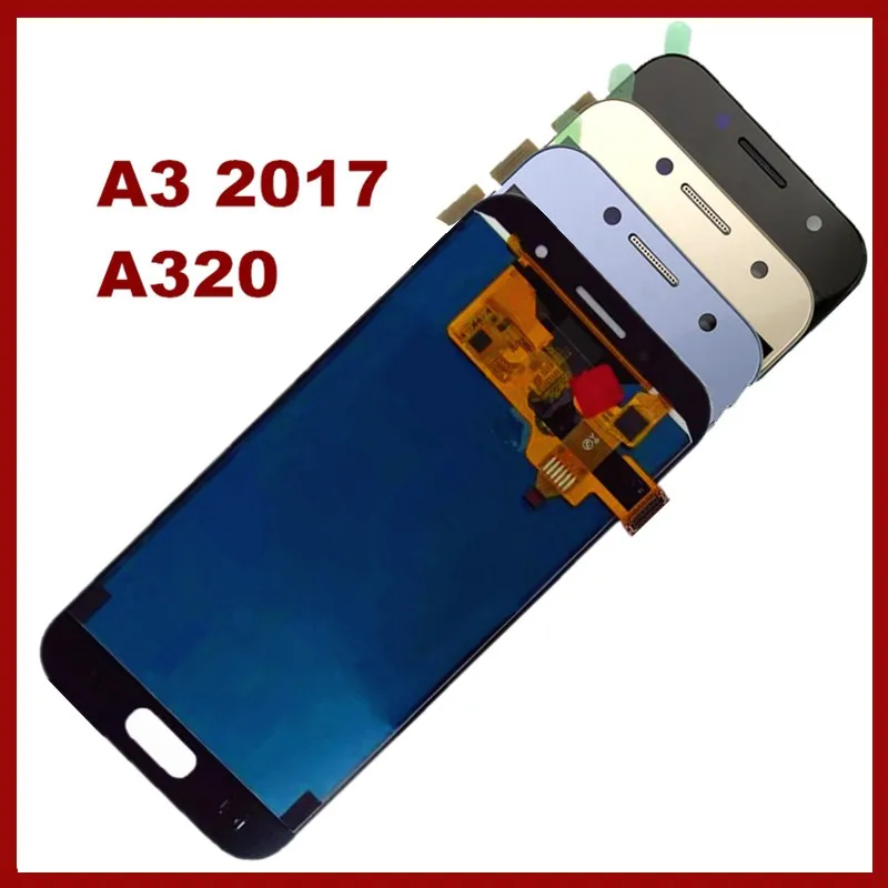 A320 ЖК-для Samsung Galaxy A3 2017 A320F A320M дисплей кодирующий преобразователь сенсорного