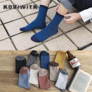 Зимние черные толстые носки для женщин, однотонные спортивные короткие желтые носки, стильные Смешные Женские теплые носки в стиле Харадзюку для девушек