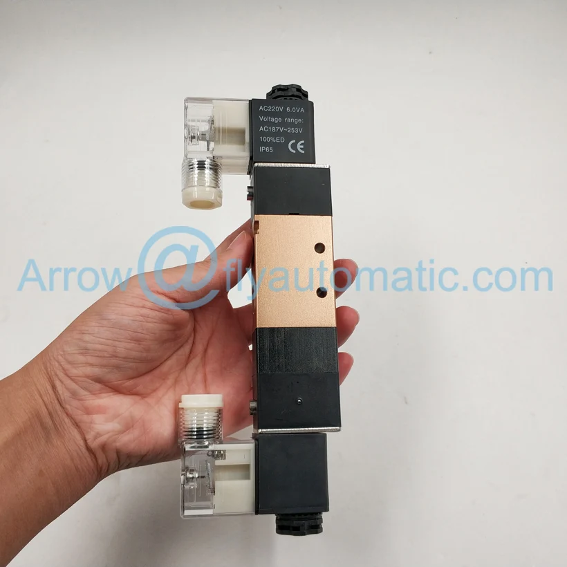 4V230C 08 1/4 &quot5 портов 3 положения закрытый центр двойная катушка соленоидного
