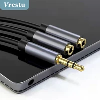 jack 3 5mm headset adapter headphones y splitter cable 3 5mm aux stereo audio extension male to 2 female separate music 3 5 plug