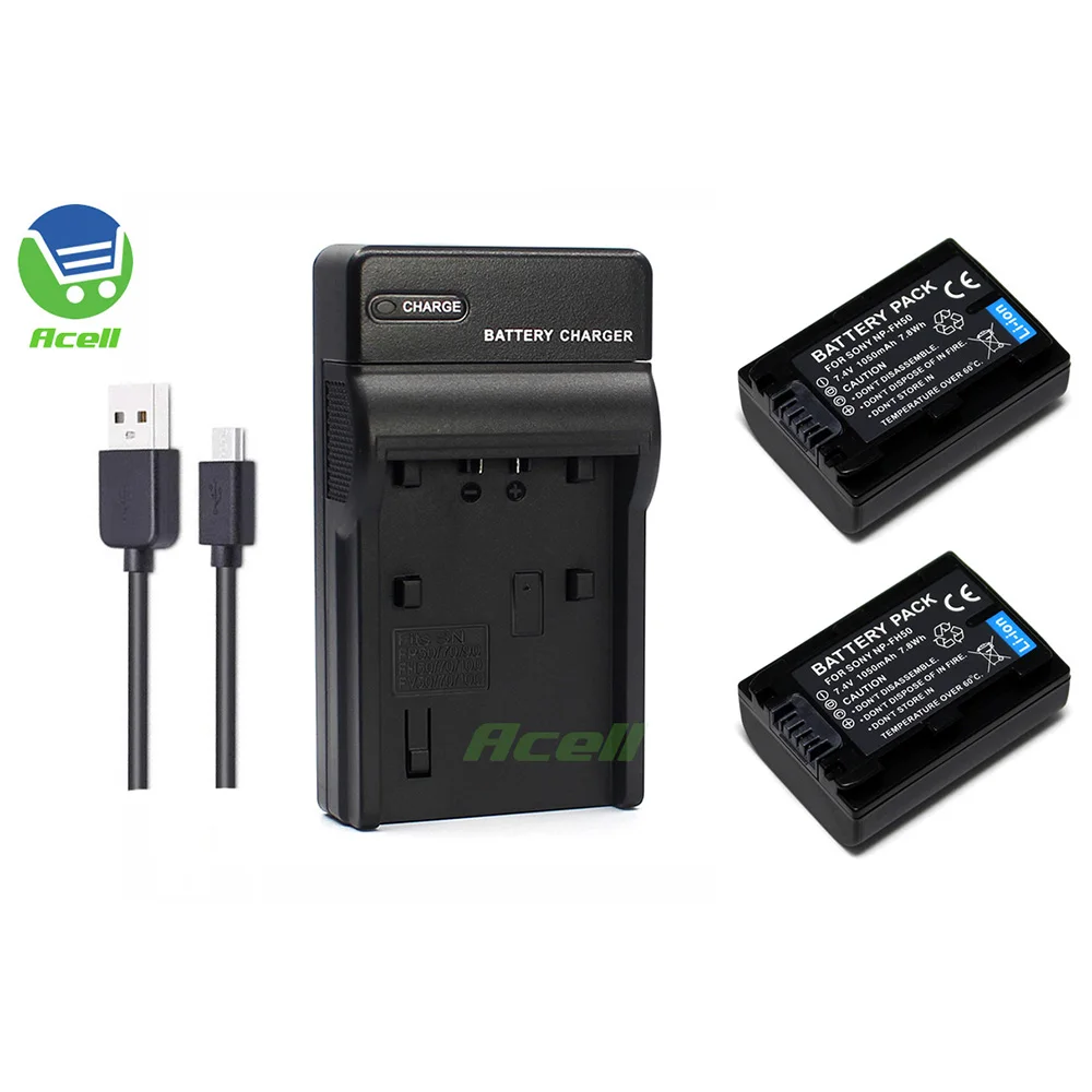 Аккумулятор и зарядное устройство USB для SONY a230 a290 a330 a380 a390 NP-FH50 HX100 DSC-HX200 TG3E TG5E TG7E |