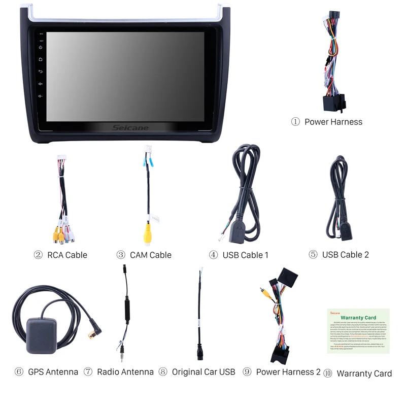 Seicane 9 дюймов 2 din Android 10 0 GPS головное устройство автомобильное радио для VW Volkswagen Polo