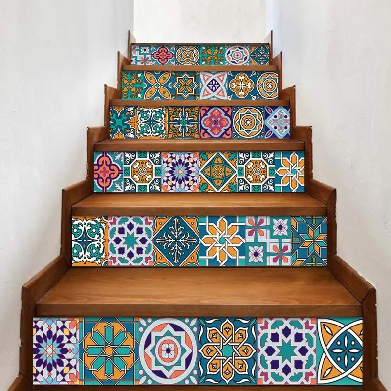 6 шт./компл. 3D наклейки на пол лестница | Дом и сад