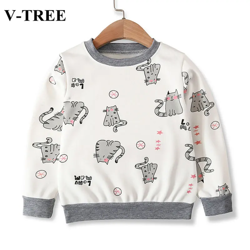 

Spring Autumn Children Sweatshirts Long Sleeve Tops For Kids Print Girls T-shirt Cotton Baby Blouse Baby Tees 2-6years
