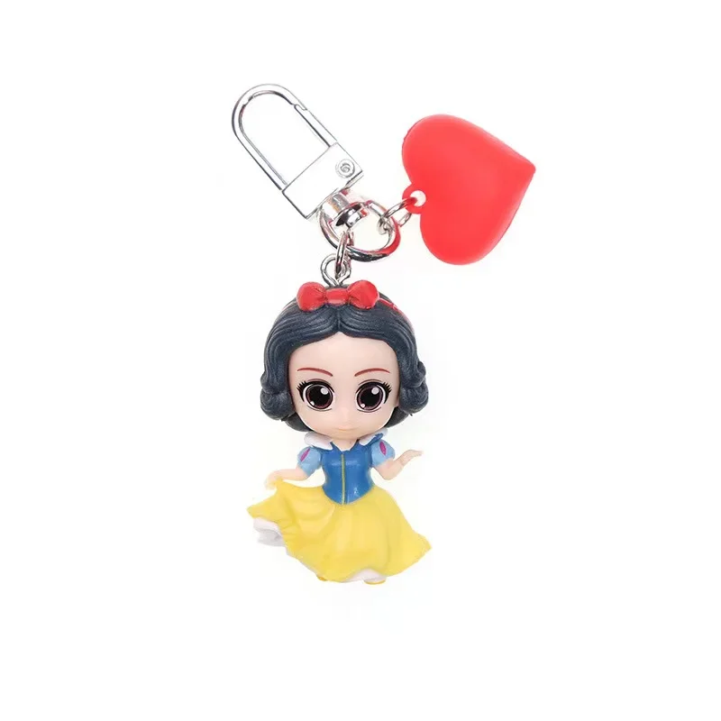 Cartoon Mermaid Cinderella Princess Keyring Cute Snow White Belle Key Chain Bag Accessories Girl Gift Keychain | Игрушки и хобби