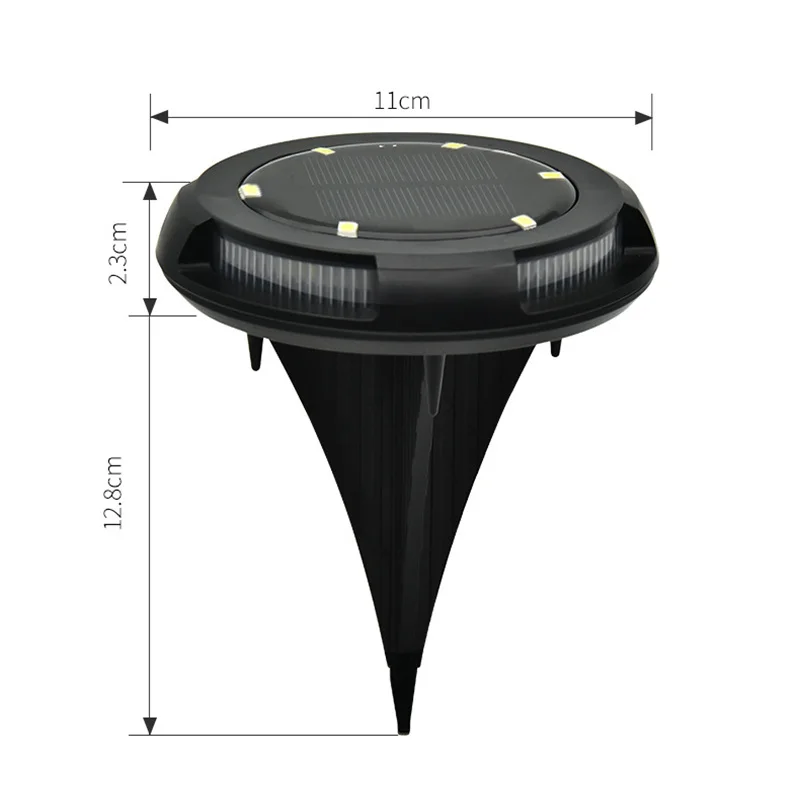 4Pcs Solar 10 LED Ground Lights Outdoor Waterproof Solar Disk Lights Solar Gar Path Way Garden Lamp Backyard Led Night Light
