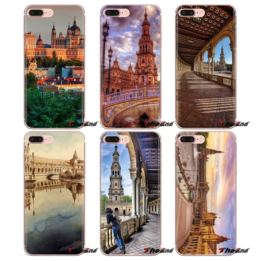 Плаза де ESPANA севилла Испания для iPhone XS Max XR X 4 4s 5 5S 5C SE 6 6S 7 8 Plus samsung Galaxy J1 J3 J5 J7 A3 A5