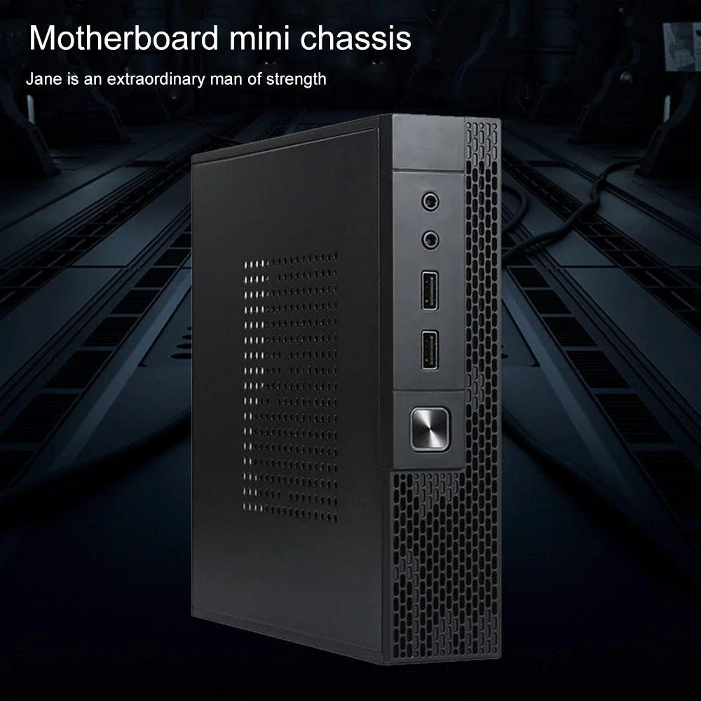 

Шасси TX02 для мини-ПК, тонкий чехол для компьютера с 2 USB-портами 2,0 и аудиоразъемом для рабочего стола, дома и офиса