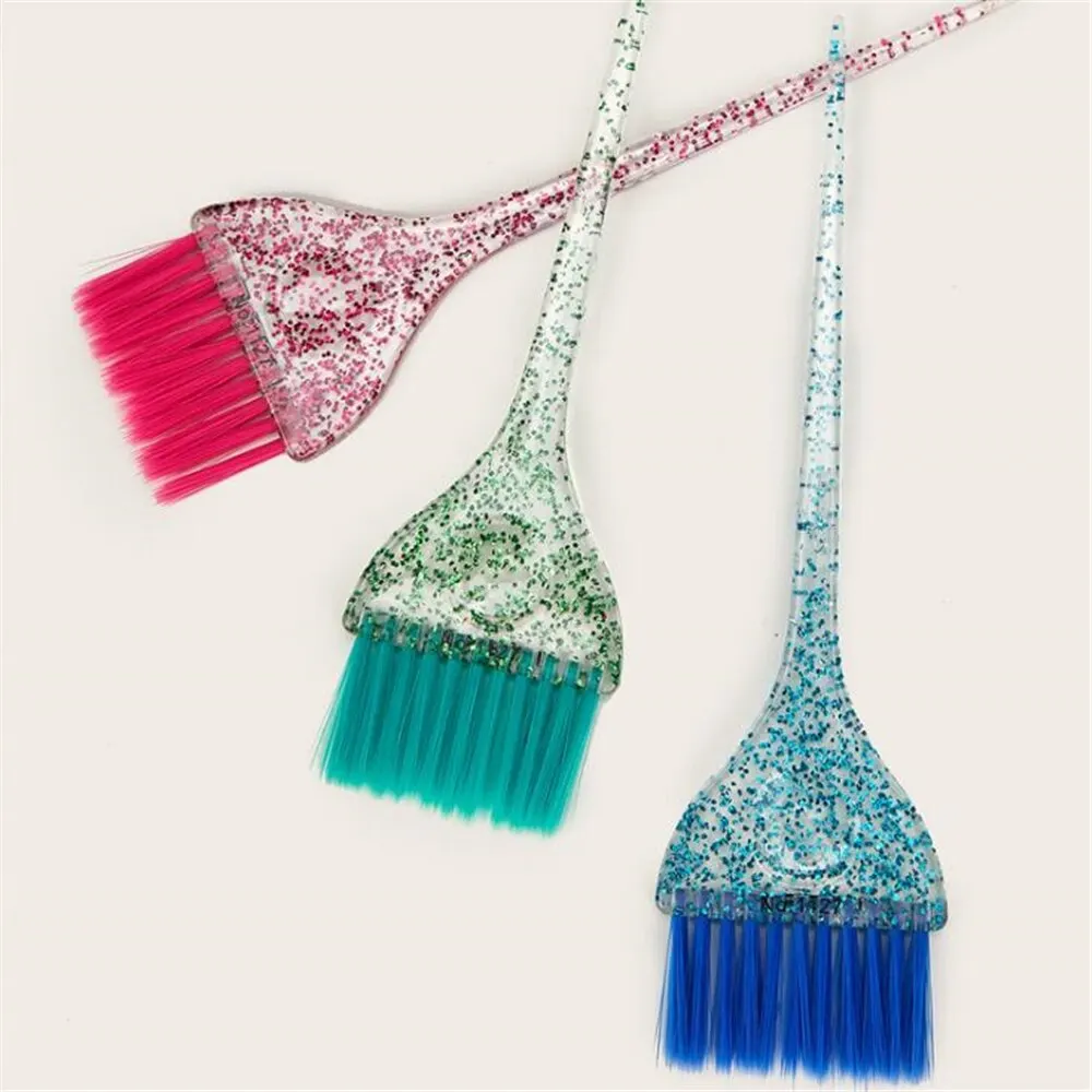 

Professional Hair Dye Brush Hair Comb Barber Tools Salon Hair Styling Accessories Plastic Crystal Hair Coloring Applicator