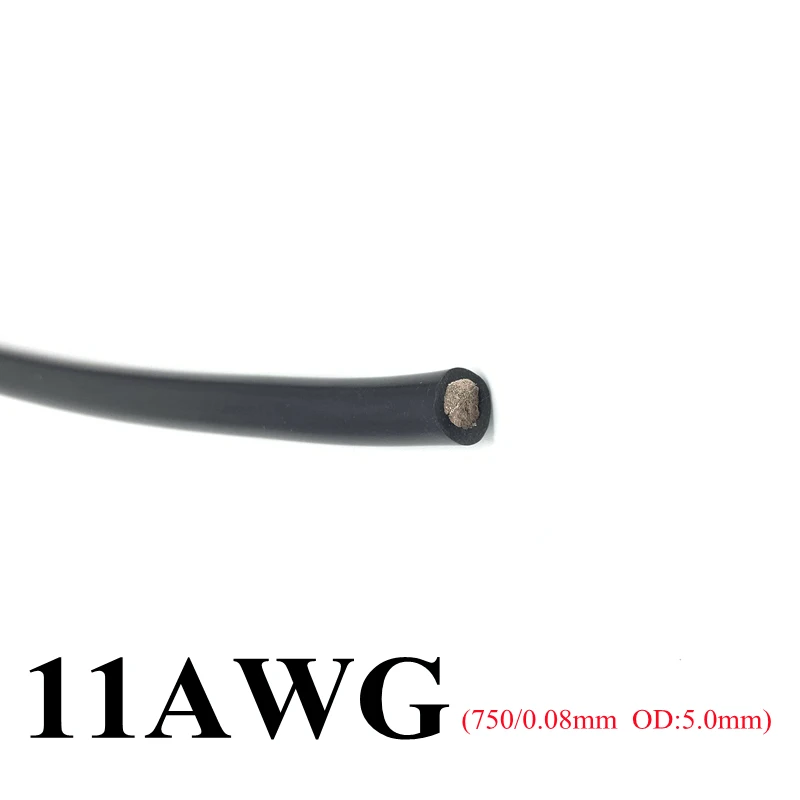 1 м супермягкий силиконовый кабель провод 11AWG изолированный высокотемпературный