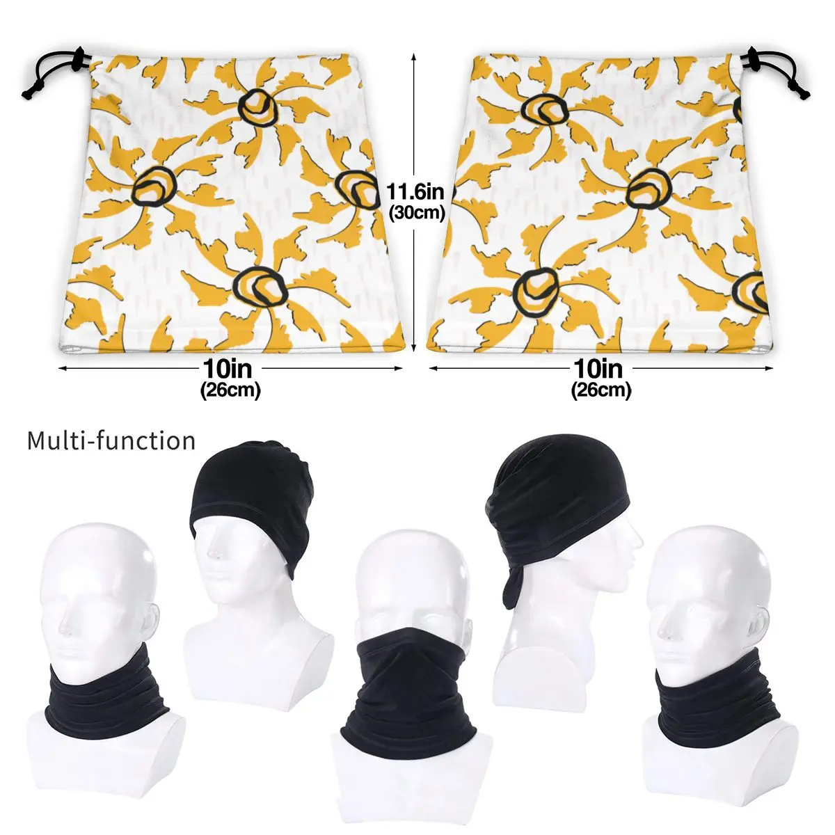 Маска для лица с желтым цветочным принтом и черепом езды на велосипеде лыжах