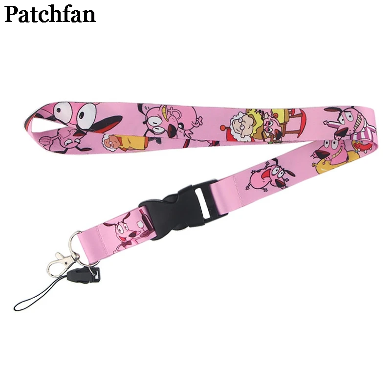 

Patchfan Cartoon lanyard Couple ID Card Badge Cartoon Neck Straps Gym Key Mobile Phone USB Holder webing A2335