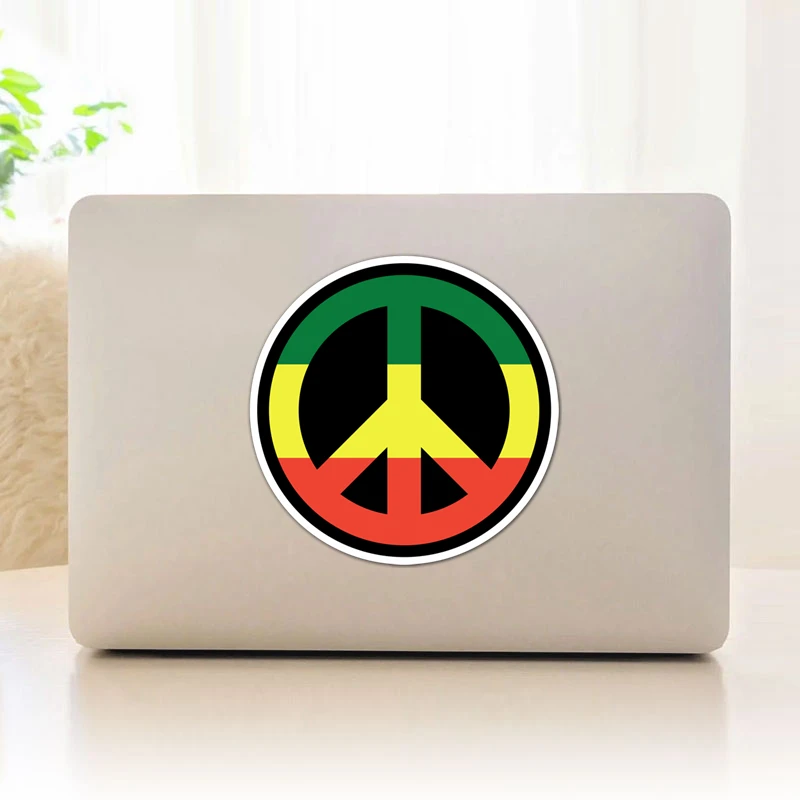 

S41106# Various Sizes PVC Decal Peace in Jamaica Car Sticker For Bumper Rear Window Laptop Refrigerator Toilet