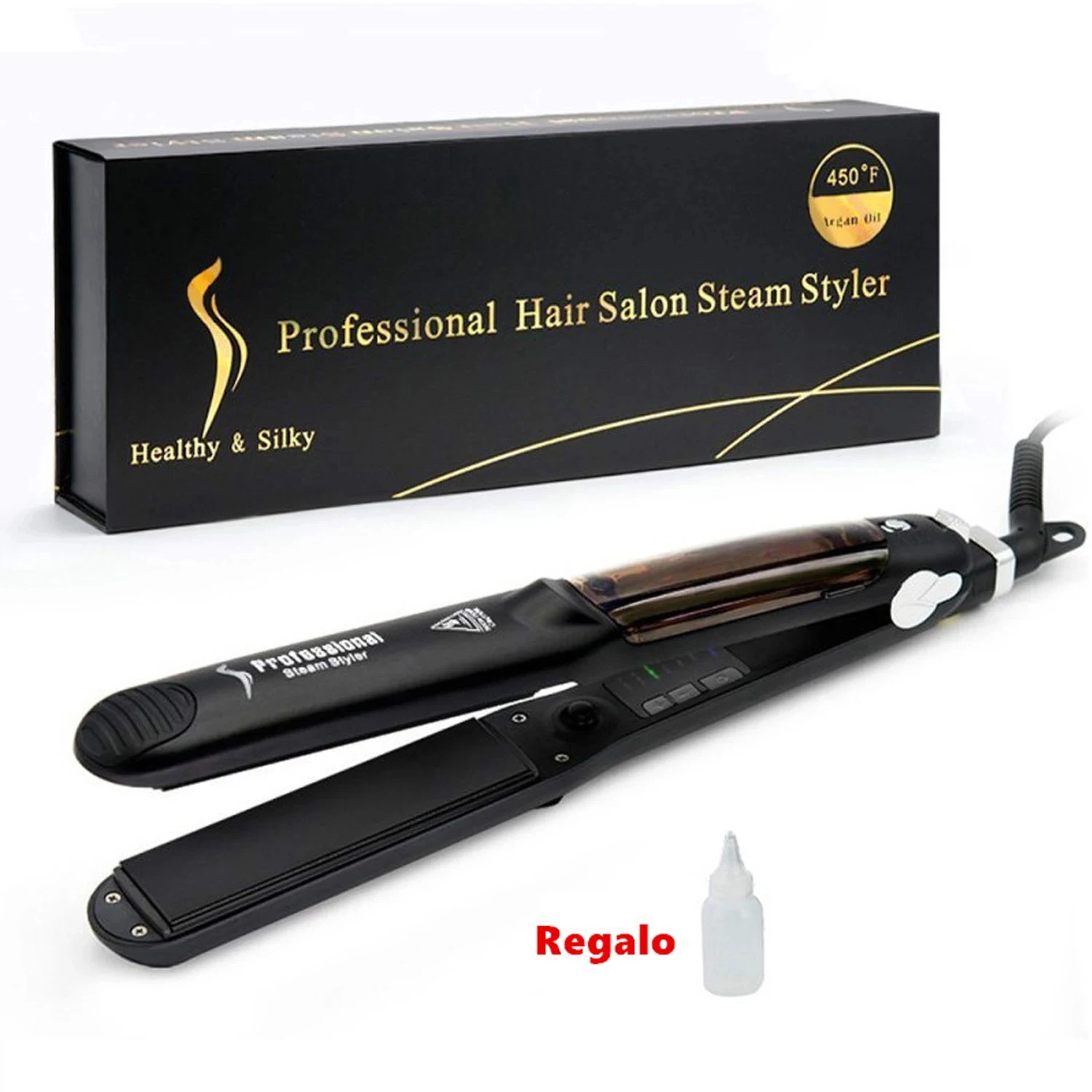 Профессиональный паровой выпрямитель для волос отрицательный Lonic утюжок завивка