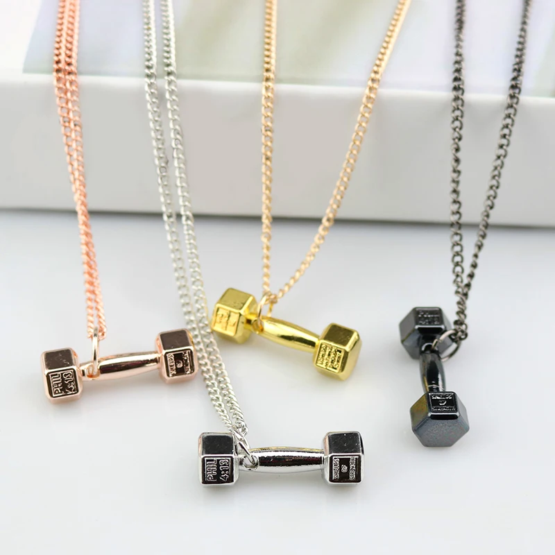 Новое поступление подвески для гантелей женщин и мужчин модное ожерелье из