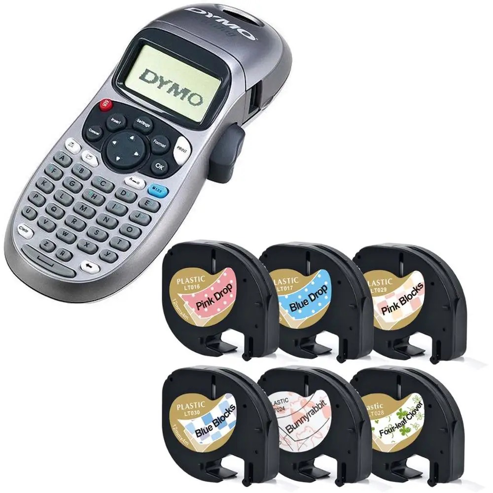 Dymo LetraTag LT-100H принтеры этикеток ручная этикетка maker для LT 12267 91201 91202 91203 91204 91205 LT 18769 18771 - Цвет: Set B