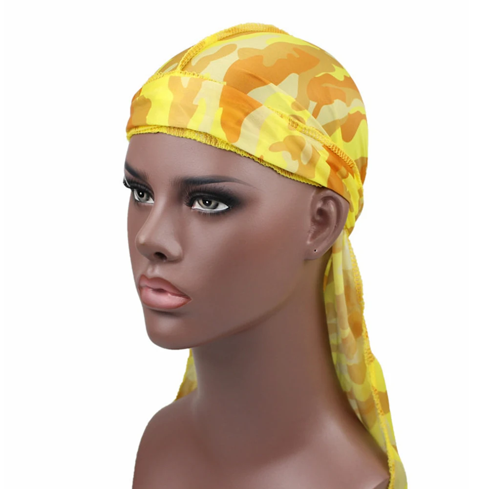 Модные камуфляжные мужские шелковые Сумки тюрбан с принтом головные уборы