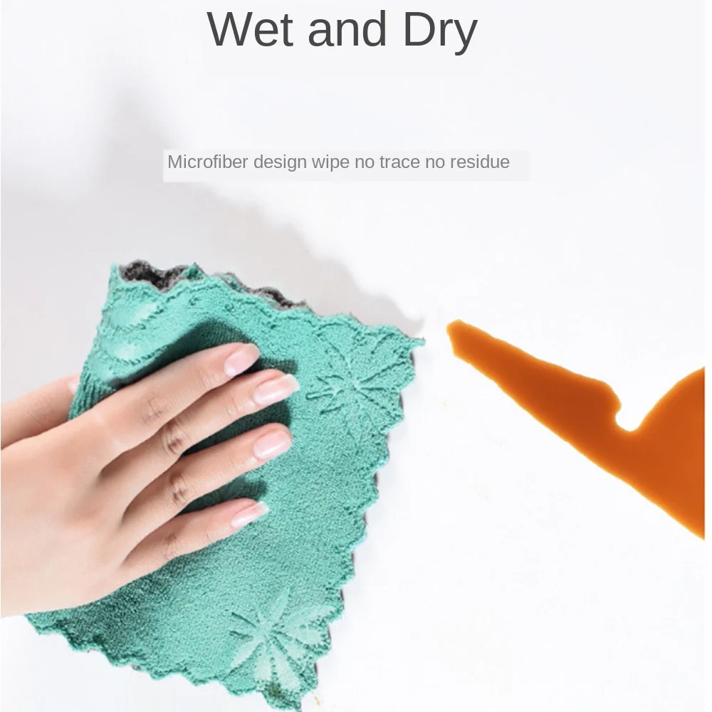 10 шт. впитывающее полотенце из микрофибры тряпка для мытья посуды кораллового