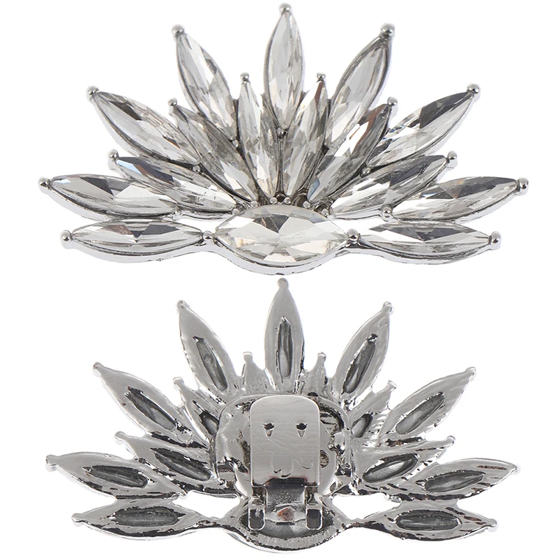 

2PCS/lot Women Fashion Wedding Floral Shoe Clip Buckle Rhinestone Decoration Fashion Women Accessories