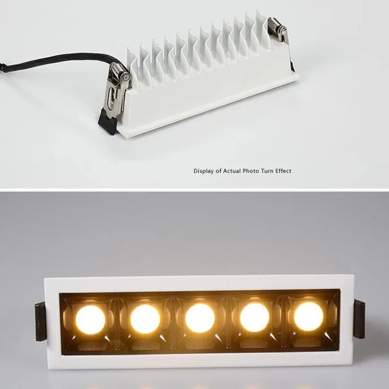 Dimmable empotrado de CREE llevó las luces de techo 2w 4w 6w10W 20W 30W COB LED luces abajo AC85 ~ 265V tira de LED de interior de la lámpara L