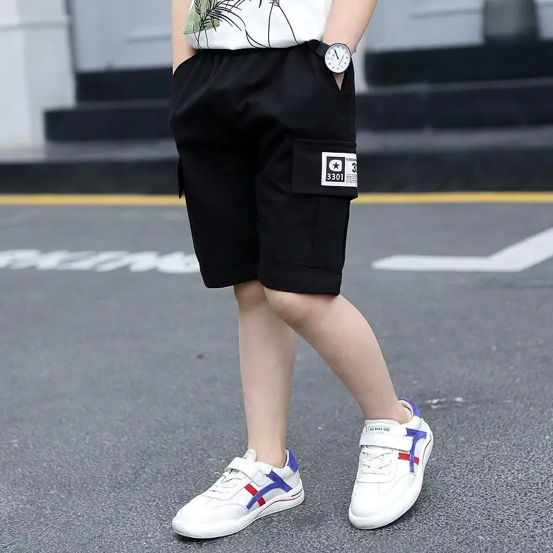 

Boys Summer Children Shorts New 2021 Camouflage Loose Pants Teenage Short Garcon Cotton Shorts Fashion Kids Clothes 3-14 Years