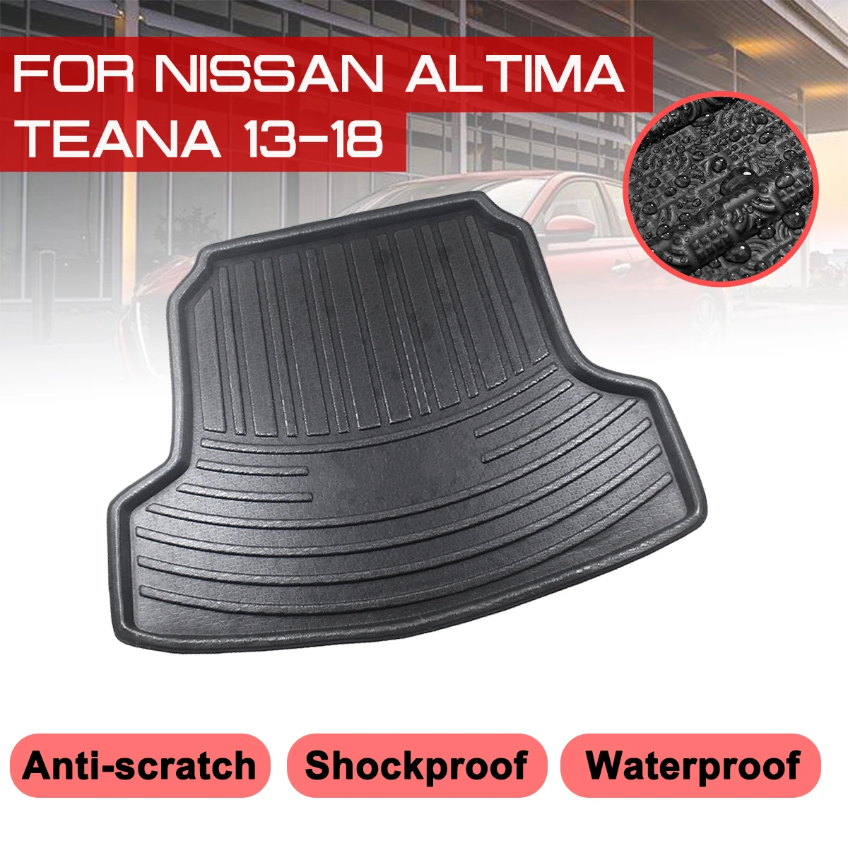 

Floor Mat Car Carpet Rear Trunk Anti-mud Cover For Nissan Altima Teana 2013 2014 2015 2016 2017 2018