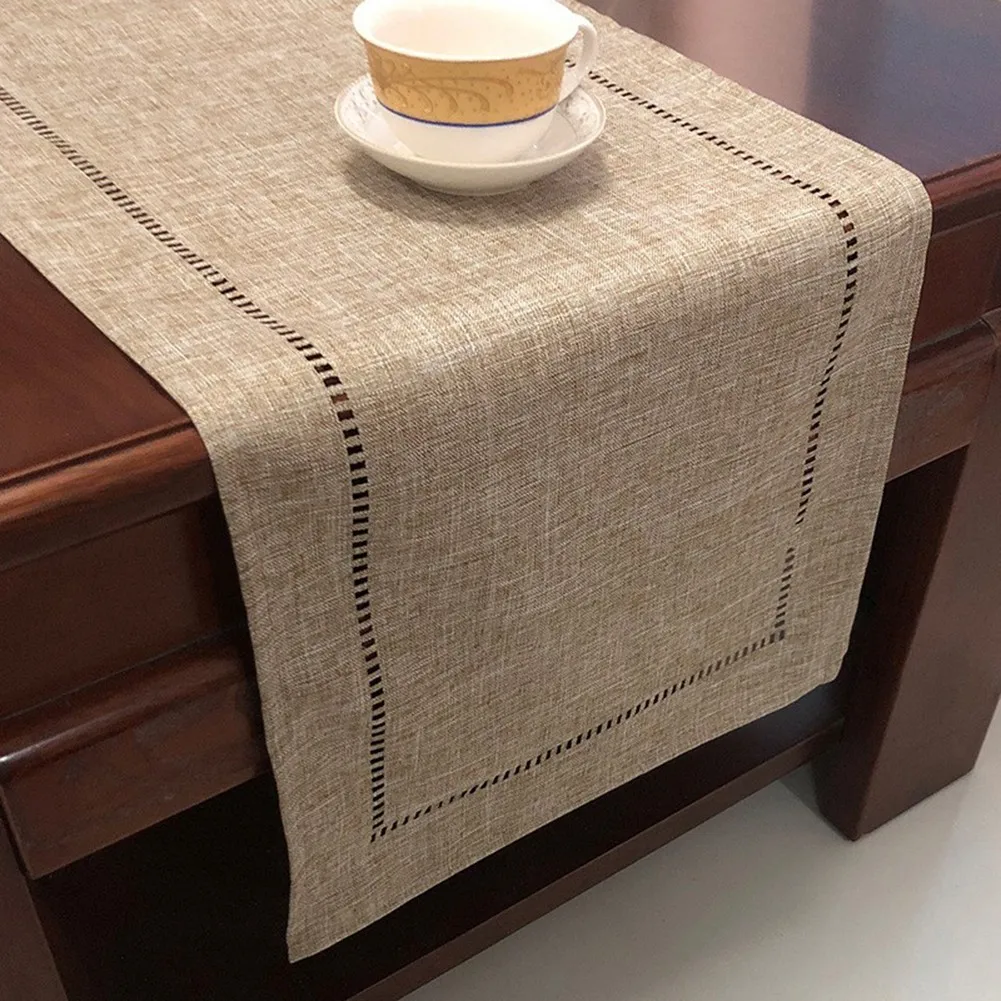 

1PC 32*180/32*280cm Table Runner Flat Corner Table Flag Solid Color Long Tea Table Cloth For Kitchen Dining Room Decor