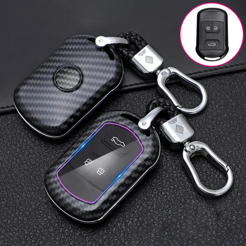 

ABS Carbon Fibe Car Remote Key Shell Full Cover Case Protect Fob For Chery Tiggo Arrizo ARRIZO 3 7 E3 E5 Bonus Protection Holder