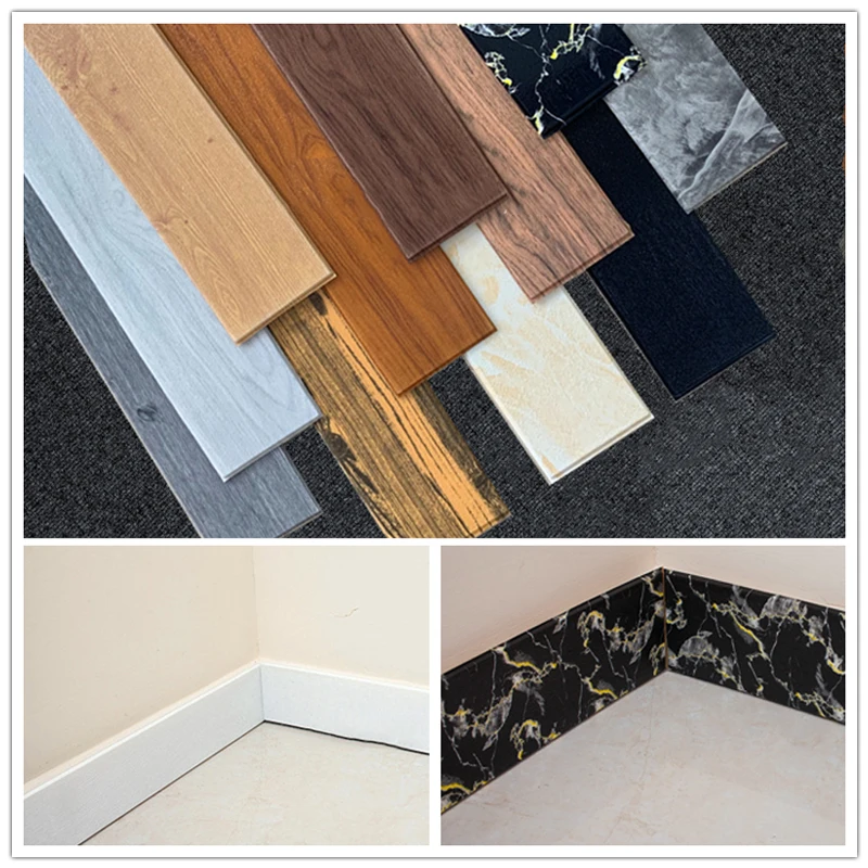 Клейкая самоклеящаяся 3d-полоса на стену ПВХ Плинтус с текстурой древесины